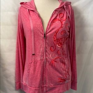 SOLD-Med hoodie jacket pink